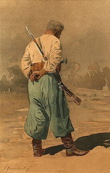 Image - Serhii Vasylkivsky: A Type of a Zaporozhian Cossack.